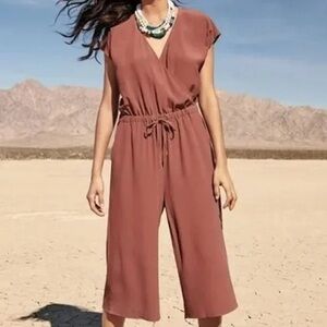 Eileen Fisher Wide Leg Jumpsuit Russet Women's Jumpsuit & Rompers One Piece - XL